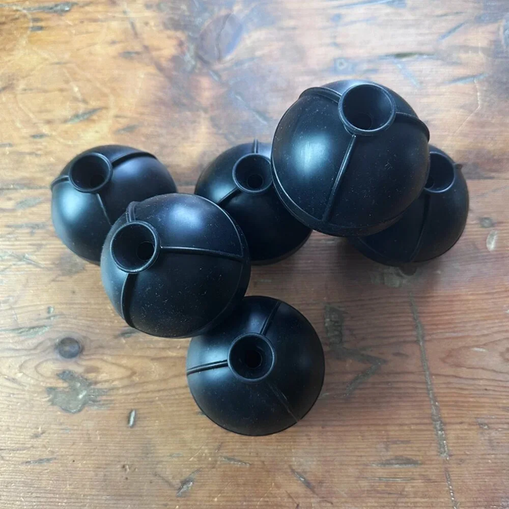 Circle Ice Cube Ball Trays/Molds 6 Black NWOT